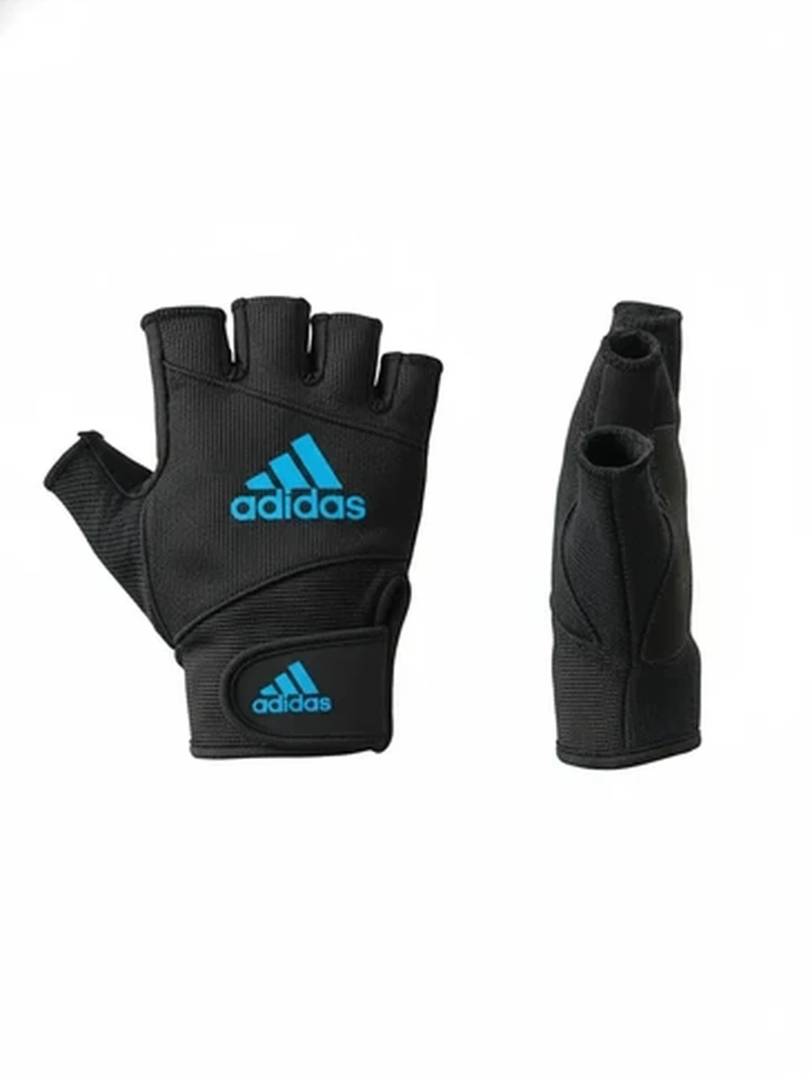 Спортивные перчатки, размер M, Adidas для фитнеса и тренировок без пальцев
