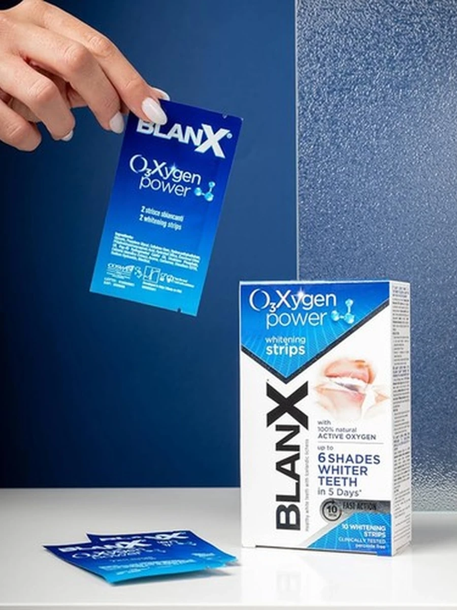 Отбеливающие полоски для зубов BlanX O3X Strips