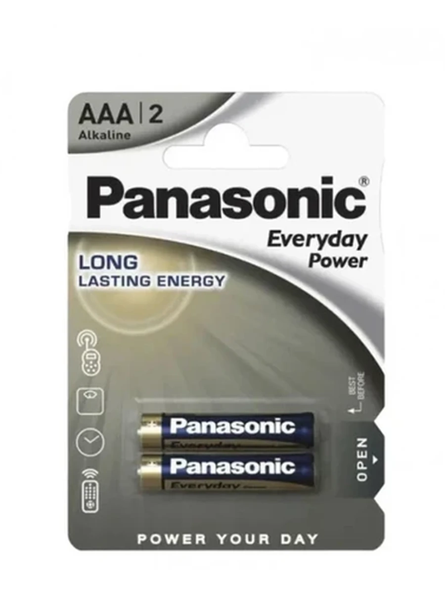 Батарейки Panasonic Everyday Power LR03REE/2BR, тип AAA, щелочные, блистер 2 шт