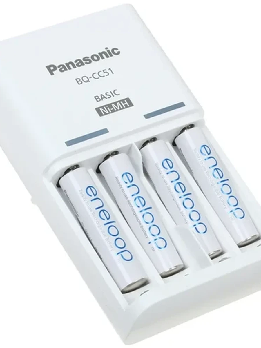 Зарядное устройство Panasonic Eneloop BQ-CC51 Basic Charger, для 2–4 AA/AAA, Ni-MH, 2000 мА·ч