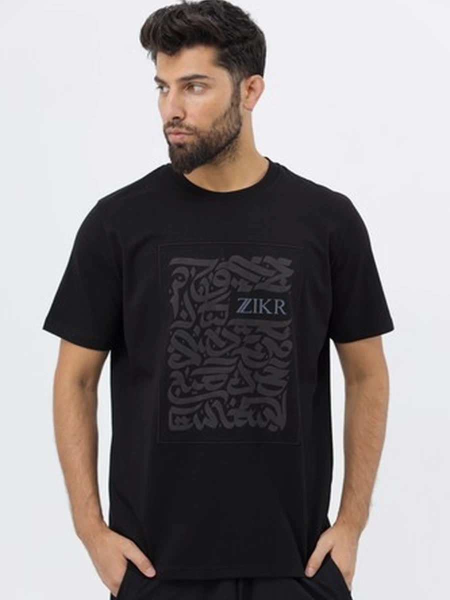 6776 Футболка ZIKR Black/Black (50-L)