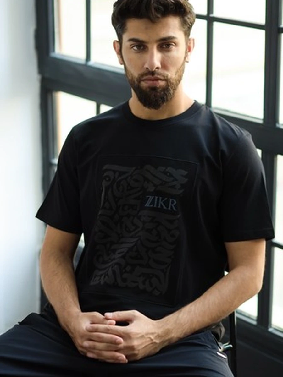 6776 Футболка ZIKR Black/Black (56-3XL)