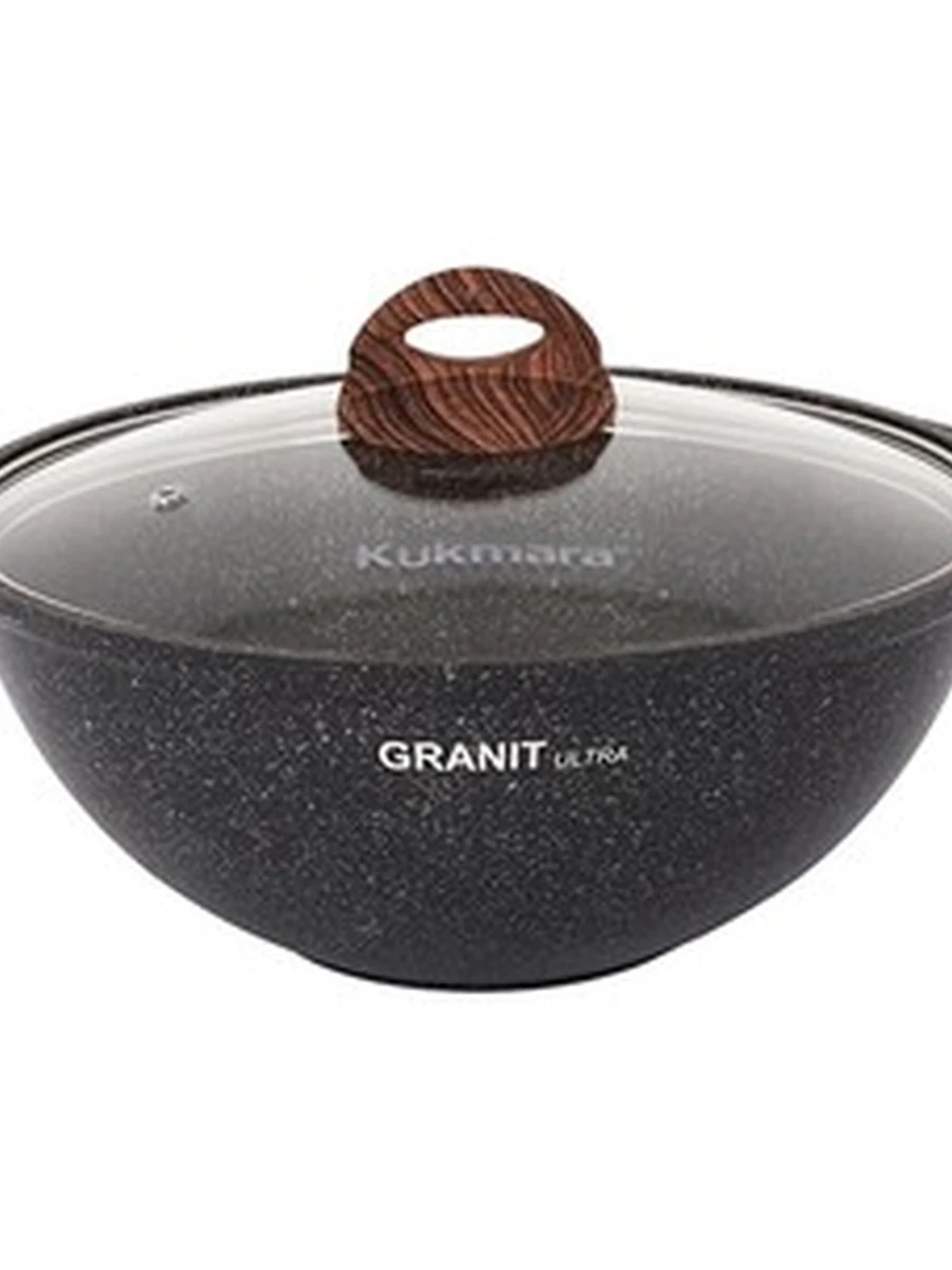 Казан Kukmara для плова 4,5л со стеклянной крышкой, АП линия «Granit Ultra» (Original)