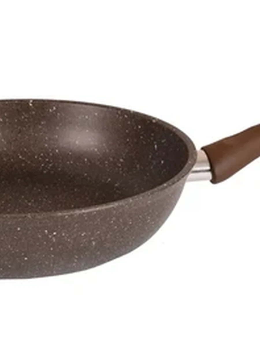 Сковорода Kukmara 26 см с ручкой АП (кофейный мрамор), линия Marble Induction