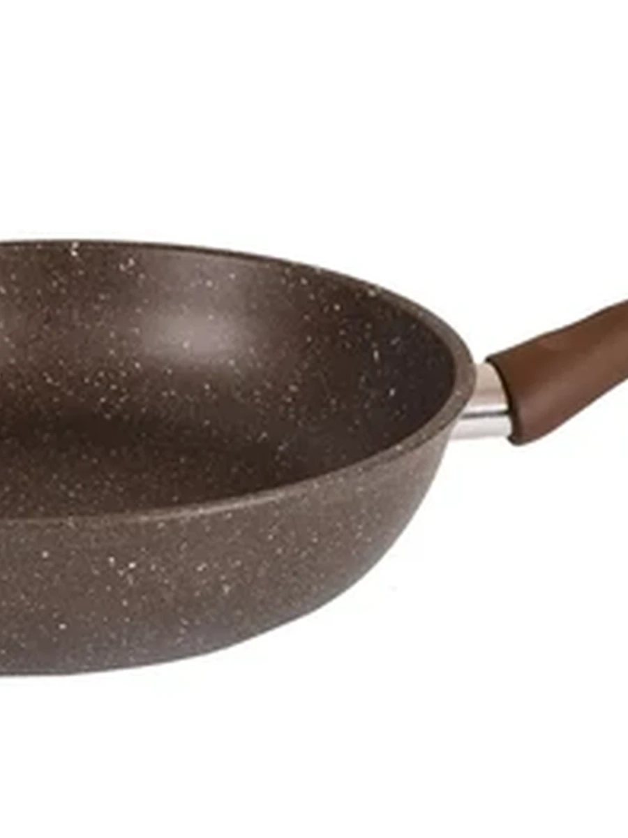 Сковорода Kukmara 28 см с ручкой АП (кофейный мрамор), линия Marble Induction