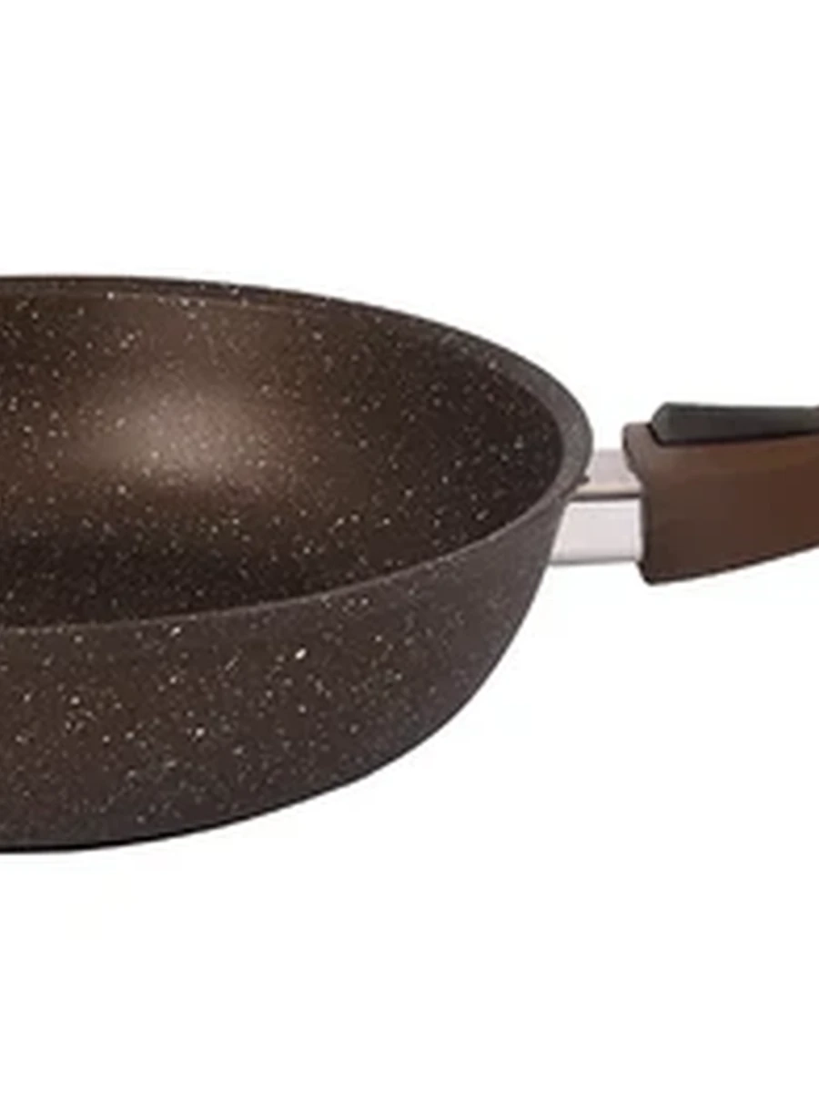 Сковорода Kukmara 28 см со съемной ручкой АП (кофейный мрамор), линия Marble Induction