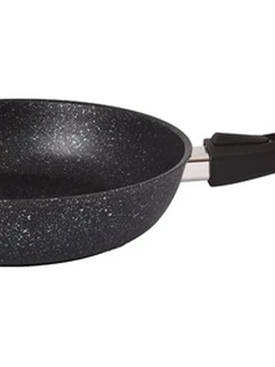 Сковорода Kukmara 28 см со съемной ручкой АП (темный мрамор), линия Marble Induction