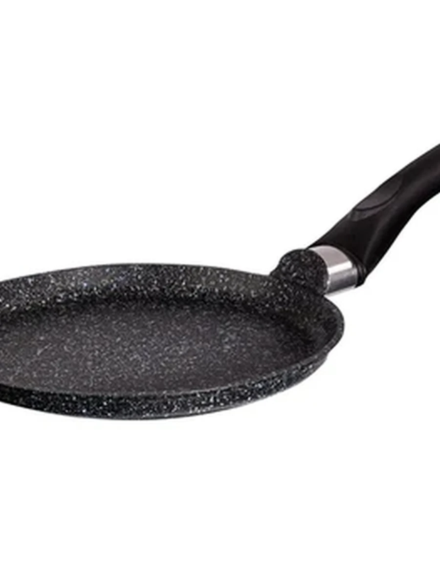 Сковорода Kukmara блинная 220мм с ручкой, АП линия Granit (Black)