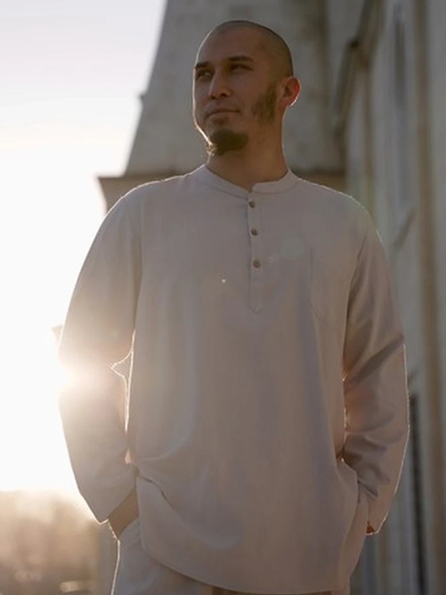 Камис Афган лен сиреневый (52-XL)