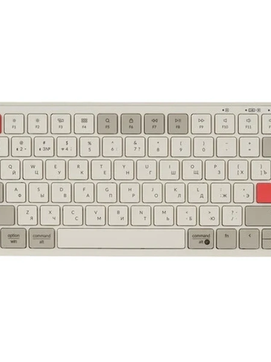 Клавиатура проводная + беспроводная Keychron B1 Pro белый [ножничная]