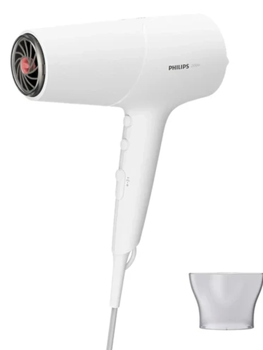 Фен Philips BHD500/00 белый [полноразмерный, 2100 Вт, генератор ионов]