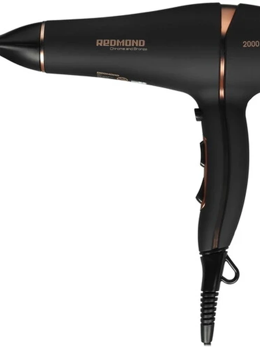 Фен Redmond RF-CB526 черный/золотистый [2000 Вт, турмалиновая ионизация]