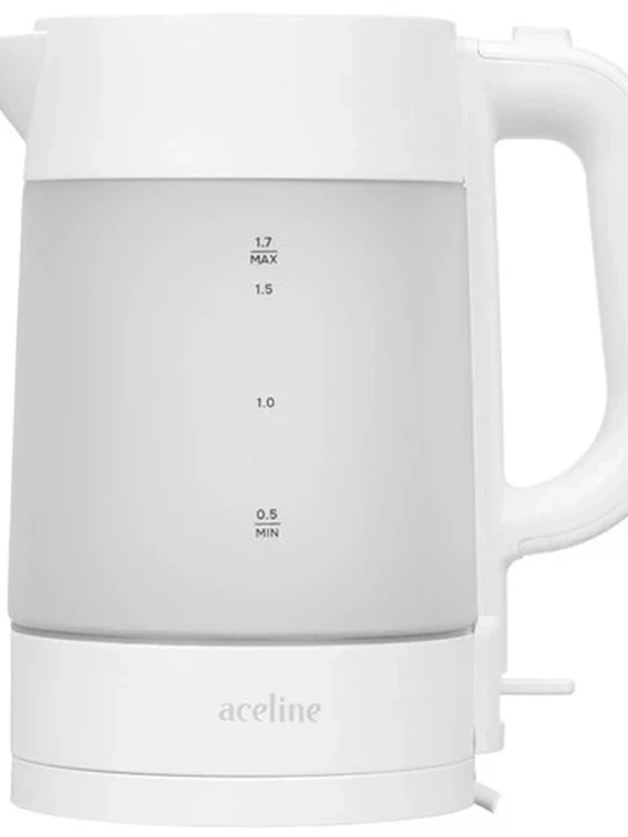 Электрочайник Aceline EK-P727NN [матовое стекло, 1.7 л, подсветка] Белый