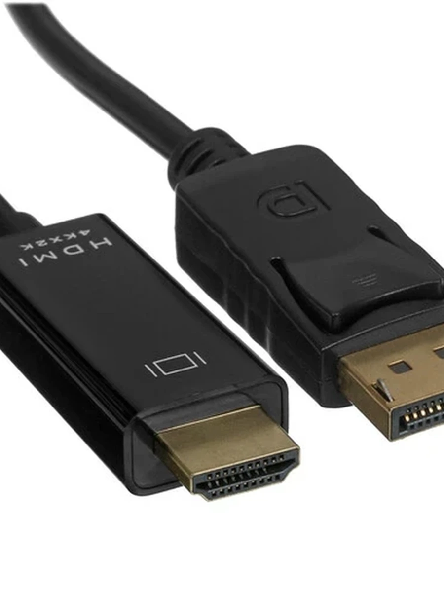 Кабель DisplayPort (M) – HDMI (M), 1,8м., DEXP [CDmHmBWi180]; Черный