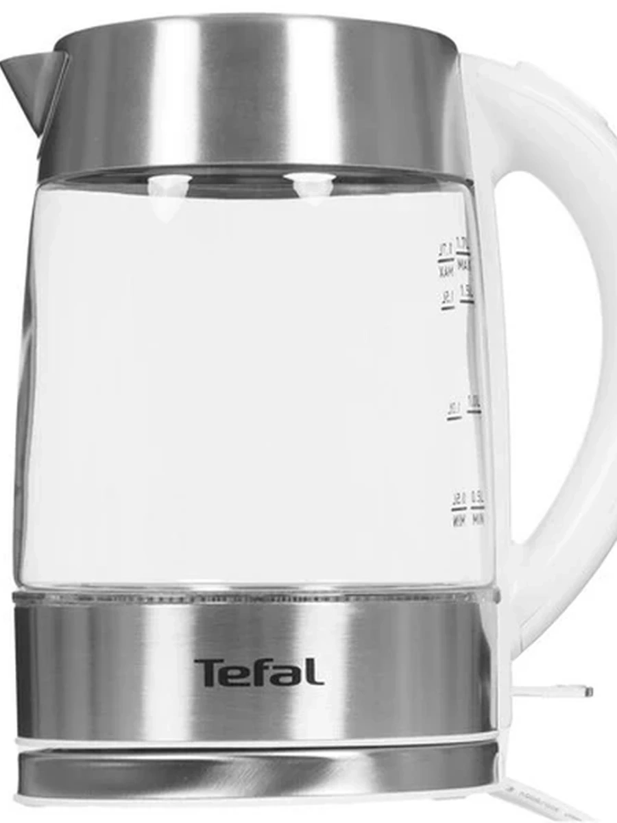 Электрочайник Tefal KI772138 [стекло\металл, 1.7 л, 2200 Вт, фильтр, скрытый нагревательный элемент, серебристый, прозрачный, черный, в комплекте: 1 ш