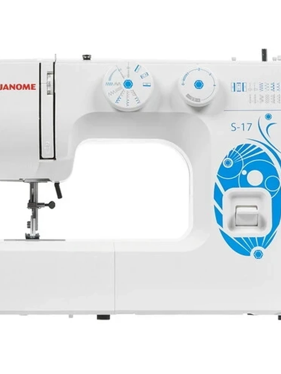 Швейная машина Janome S-17 [электромеханическая, челнок - вертикальный, швейных операций - 12, петля - полуавтомат]