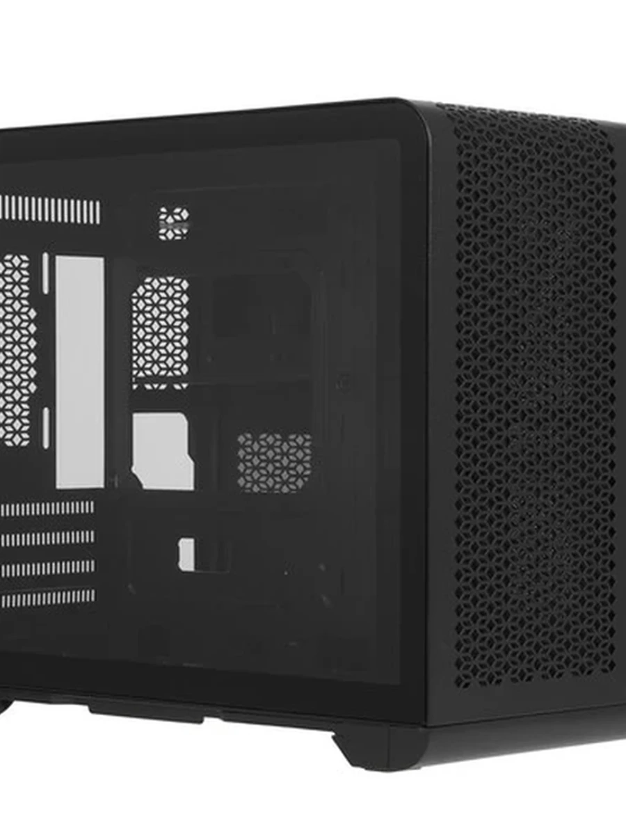Корпус Mini-Tower 4FAN XZ Megabit черный [закаленное стекло, без БП] [XZMMABFN]