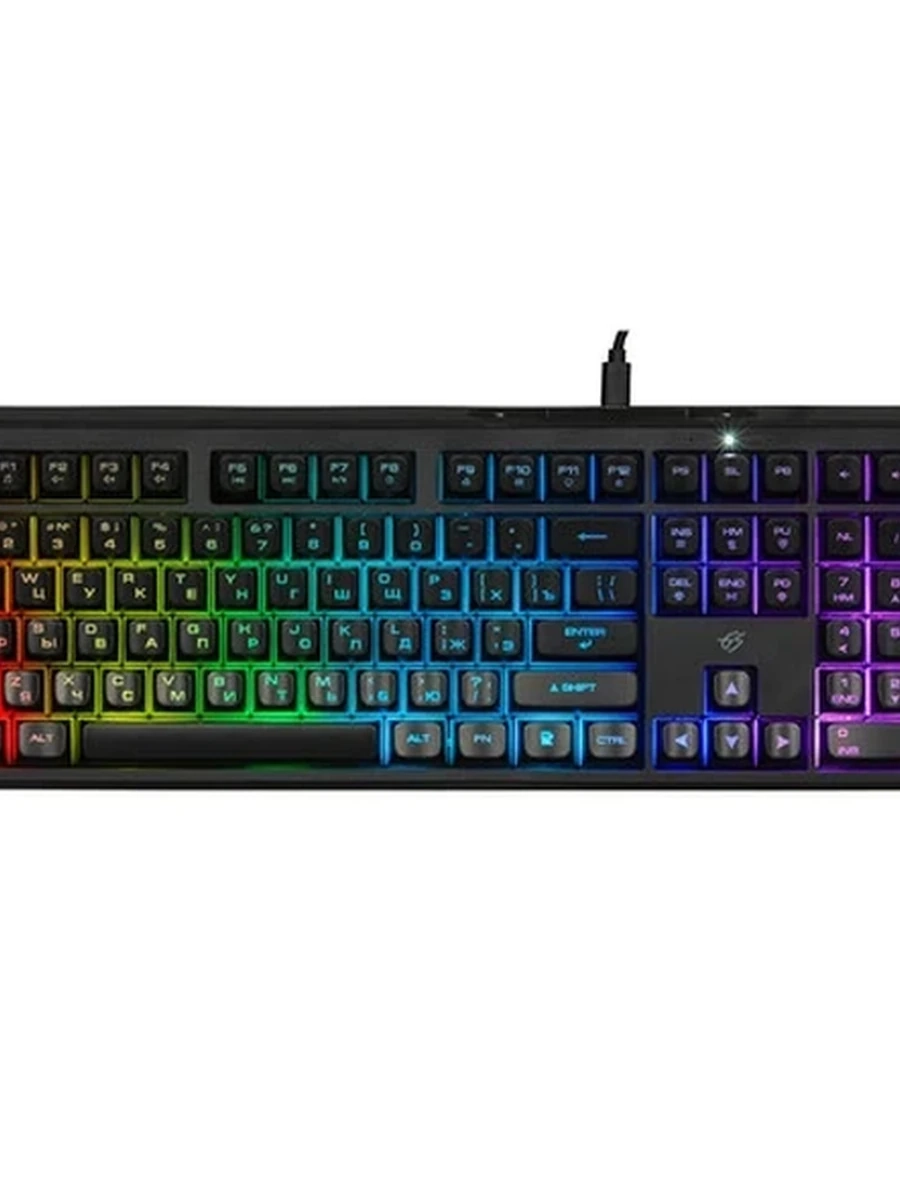 Клавиатура проводная DEXP Wind [мембранная, 108кл, RGB] Черная