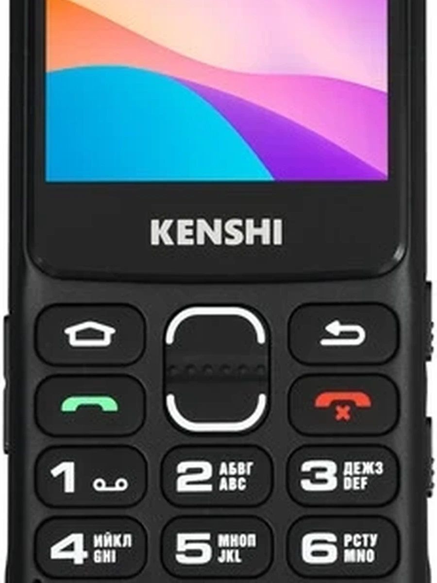 Сотовый телефон KENSHI Senior 231 black/2,31"/1400mAh/0,08MP/BT3.0/2SIM(Mirco+Mirco)/32+32MB/Type-C/240x320/2G