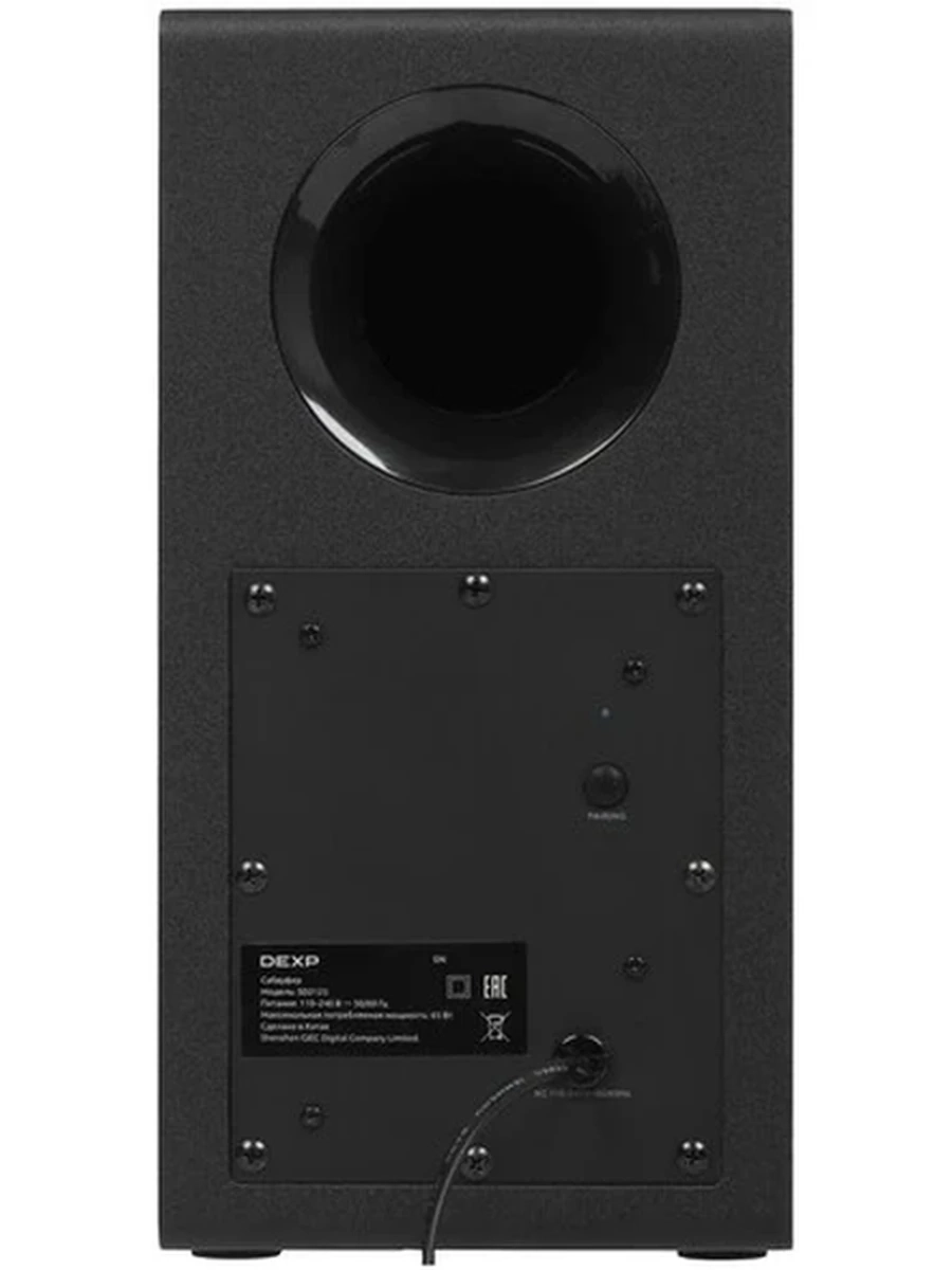 Саундбар DEXP SD2125 [2.1, 125Вт, Б/п  саб. Bluetooth, HDMI, AUX, USB, Оптич. вход, ПДУ, Черный]