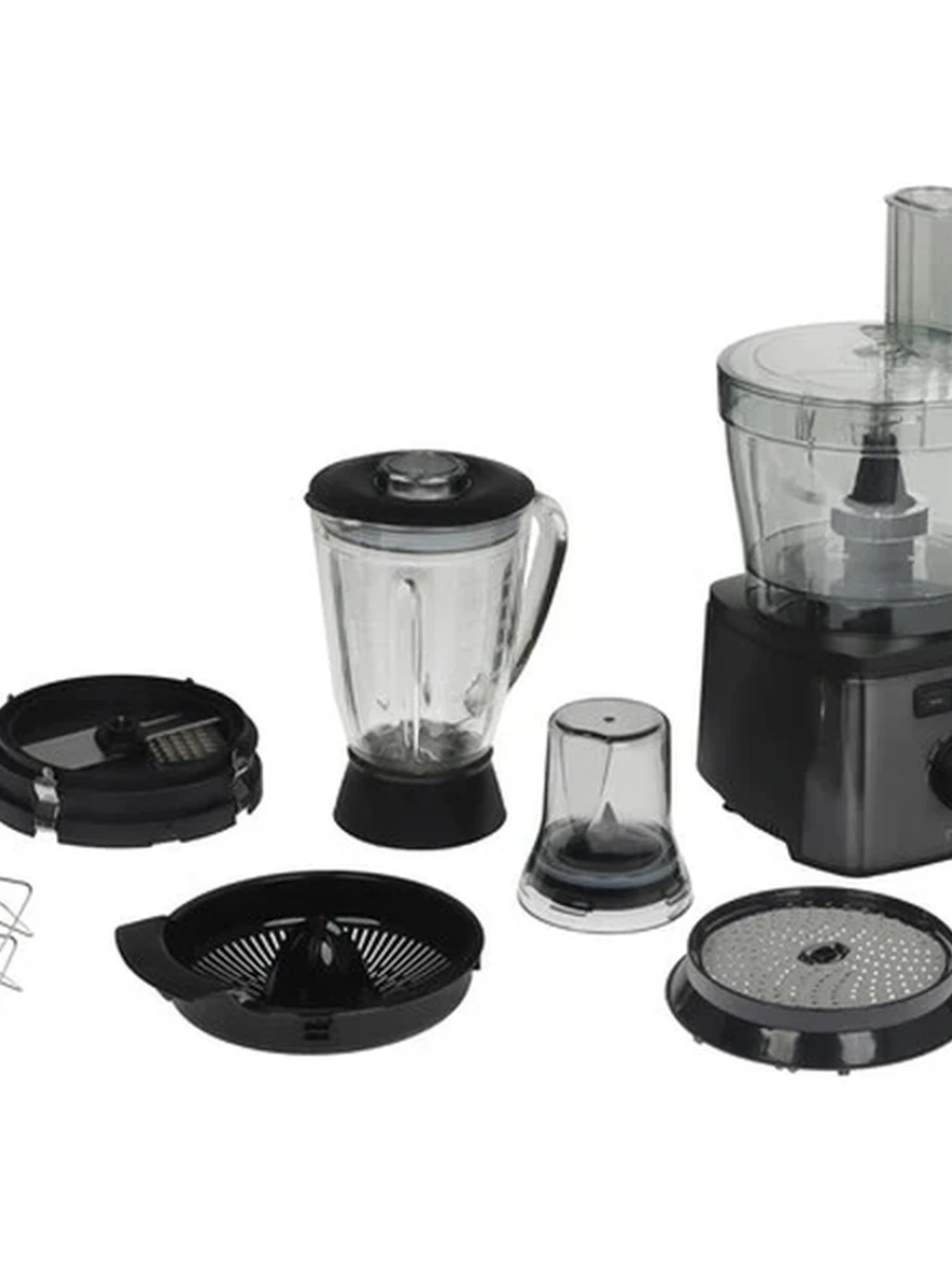 Кухонный комбайн Reoka RKFP-1602[1600 Вт, чаша 2 л,блендер 1,6 л ,кофемолка,соковыжималка, скоростей:плавн.рег,пульс,колка льда,замес теста]