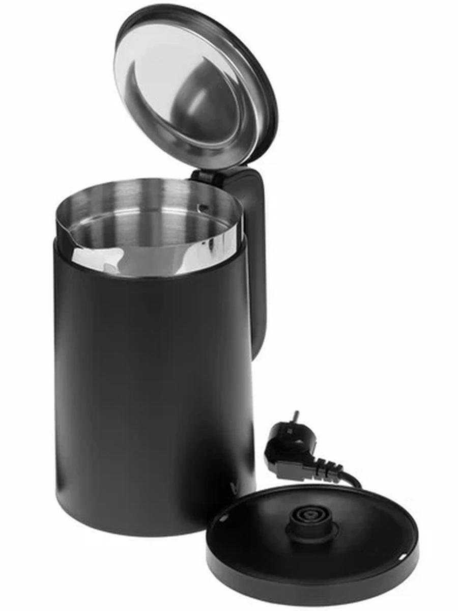 Электрочайник Viomi Mechanical Kettle черный [пластик, 1.5 л, 1800 Вт, скрытый нагревательный элемент, двойные стенки, черный, серебристый]