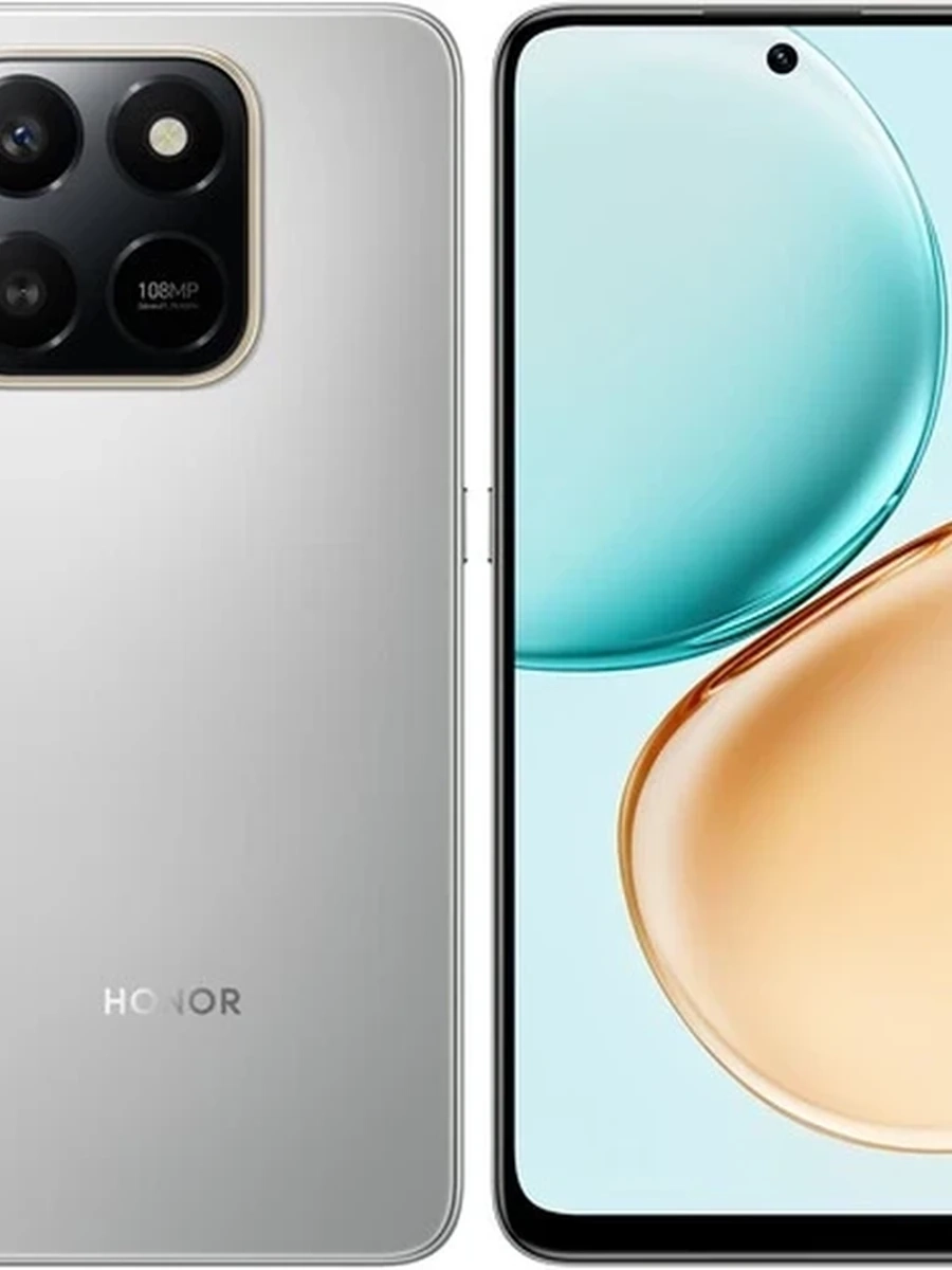 Смартфон Honor X7d 8/256Gb [6,77"/LTE/NFC/108+2 Mpx/6500mAh/Meteor Silver]