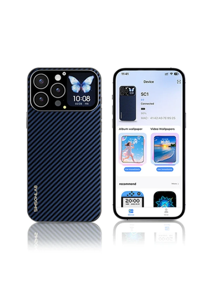 Чехол SIMSONLAB Чехол с Экраном  Iphone 15Pro.15Pro max.16Pro,16Pro Max