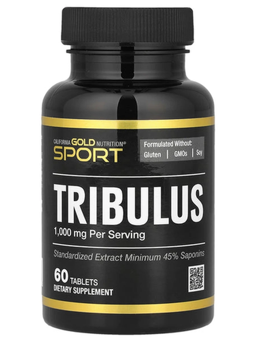 CALIFORNIA GOLD NUTRITION Трибулус 1000 мг бустер тестостерона, 60 таблеток