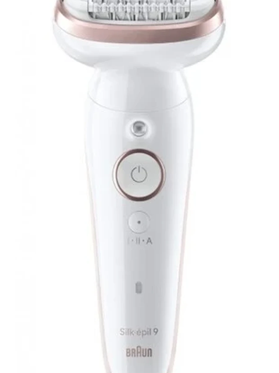 Эпилятор Braun S9 SES 9-000 розовый, белый [скорости-2, пинцетов-40, съемные насадки/головки-1 шт, влажное бритье, питание-от аккумулятора]