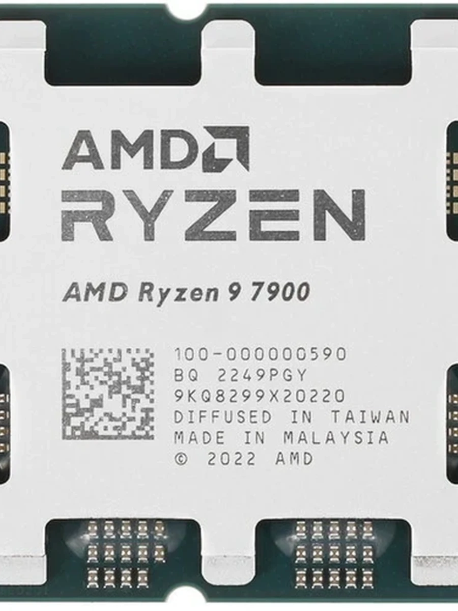 Процессор AMD Ryzen 9 7900 3,7/5,4GHz, 12C/24T, 64Mb L3, DDR5-5200, GPU Radeon Graphics, TDP-65W, AM5, OEM [100-000000590] EU/CN