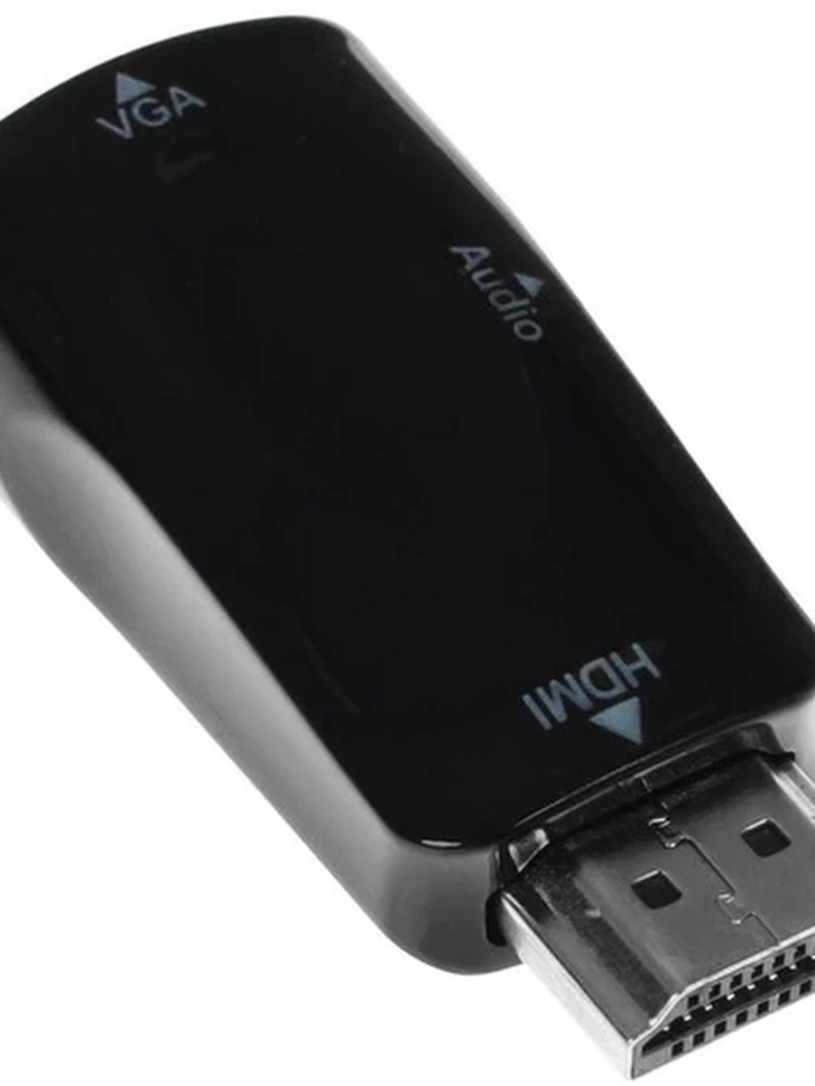 Переходник HDMI (M) - VGA (F), DEXP, Черный [AHmVfSiBl]