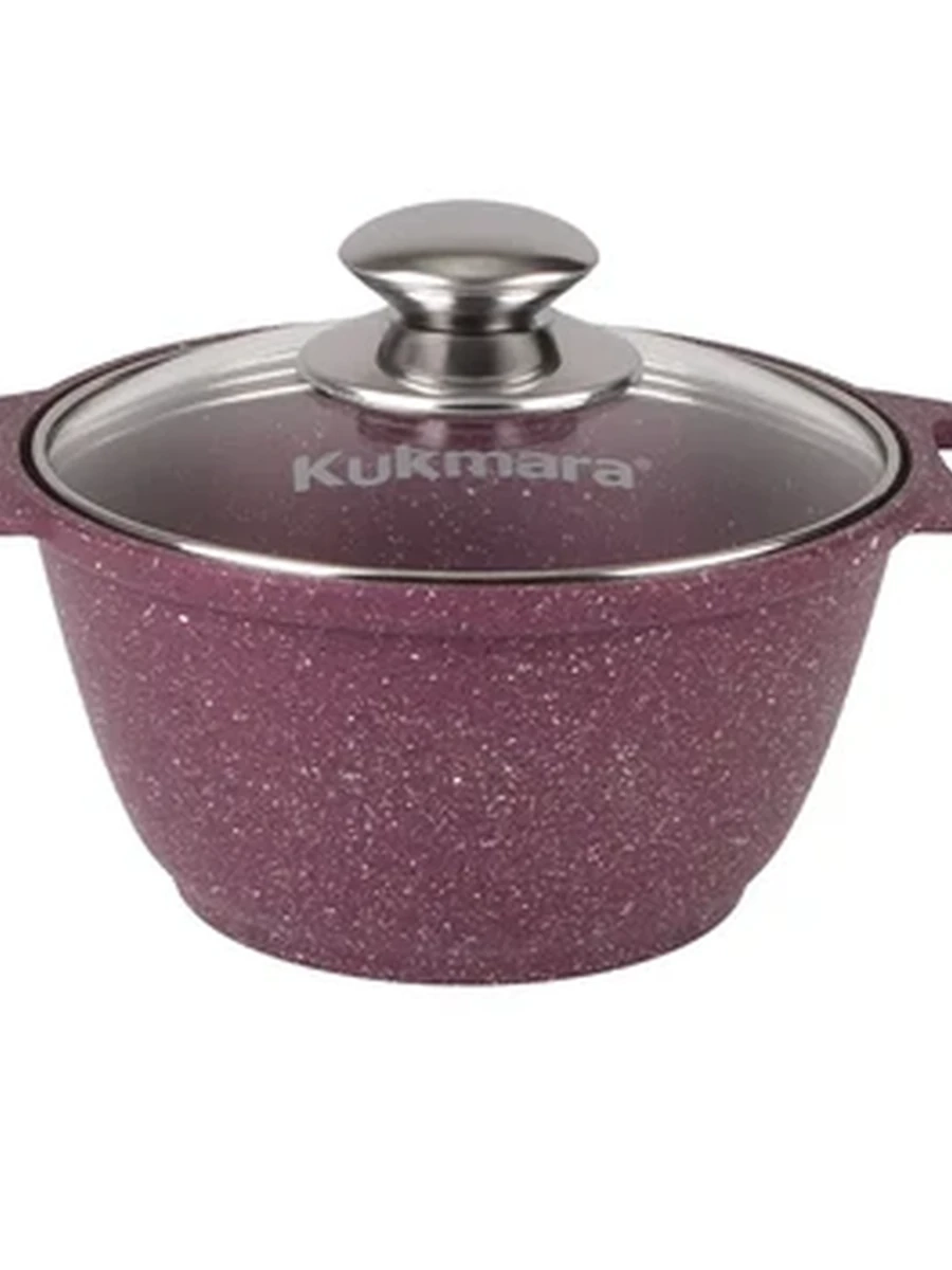 Кастрюля Kukmara 1л со стеклянной крышкой, АП линия Trendy style (Mystery)