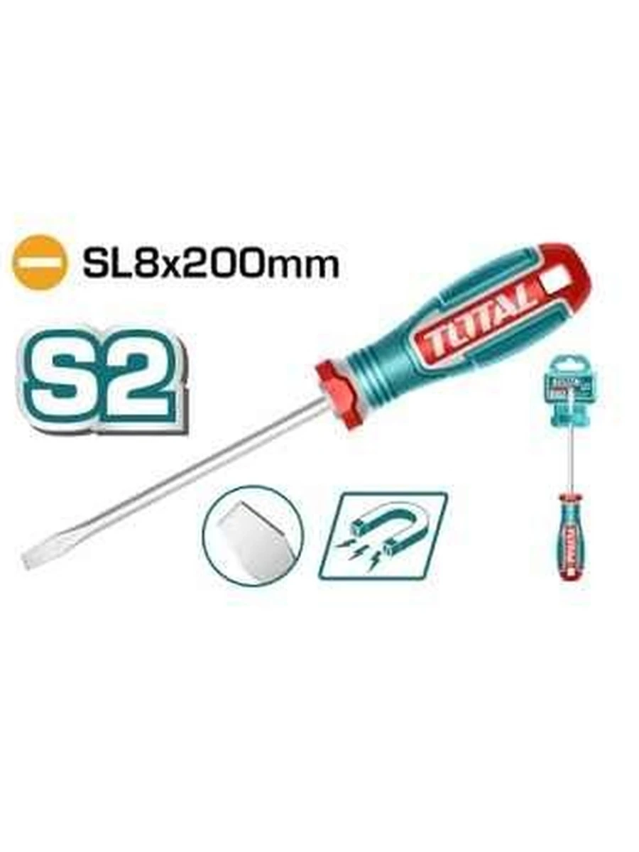 ОТВЕРТКА ШЛИЦЕВАЯ TOTAL SL8X200MM TSDSL8200