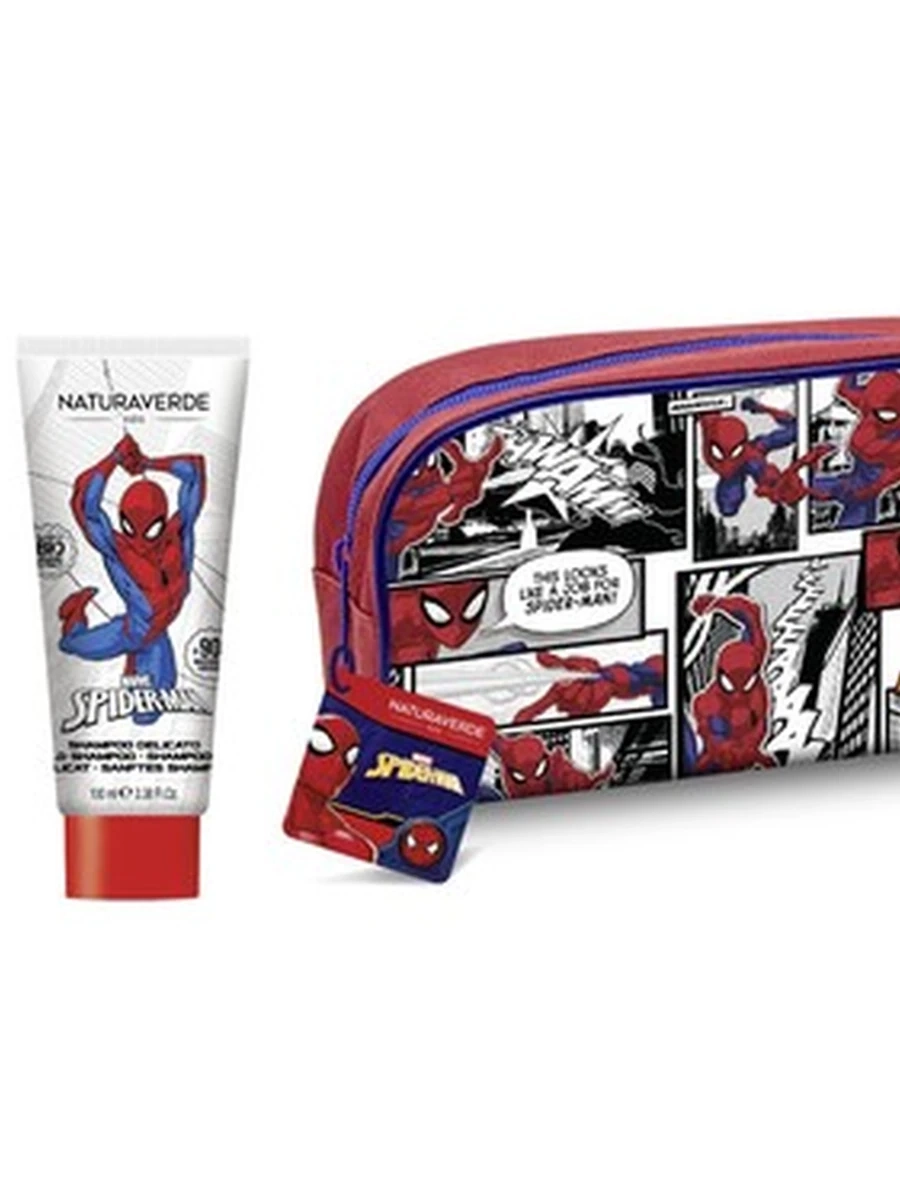 Naturaverde Kids Spiderman Шампунь 100 мл& Гель для душа 100 мл в косметичке