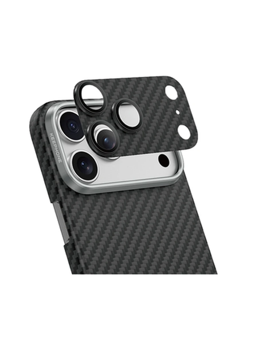 Защитное стекло на Камеру KEEPHONE KP-SPL021 KEVLAR LENS iP 17 Pro (TWill Black)