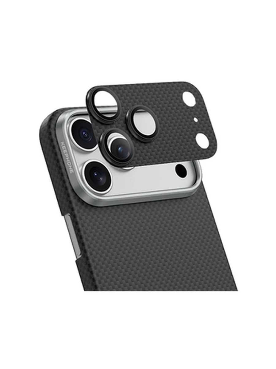 Защитное стекло на Камеру KEEPHONE KP-SPL021 KEVLAR LENS iP 17 Pro Max (Jet Black)
