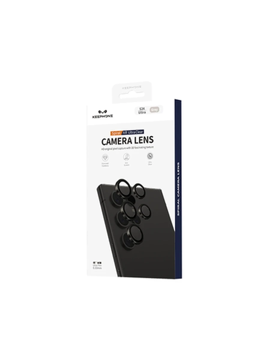 Защитное стекло на Камеру KEEPHONE KP-SPL004 3D SPIRAL Iphone Samsung S25 Ultra (Titanium Black)