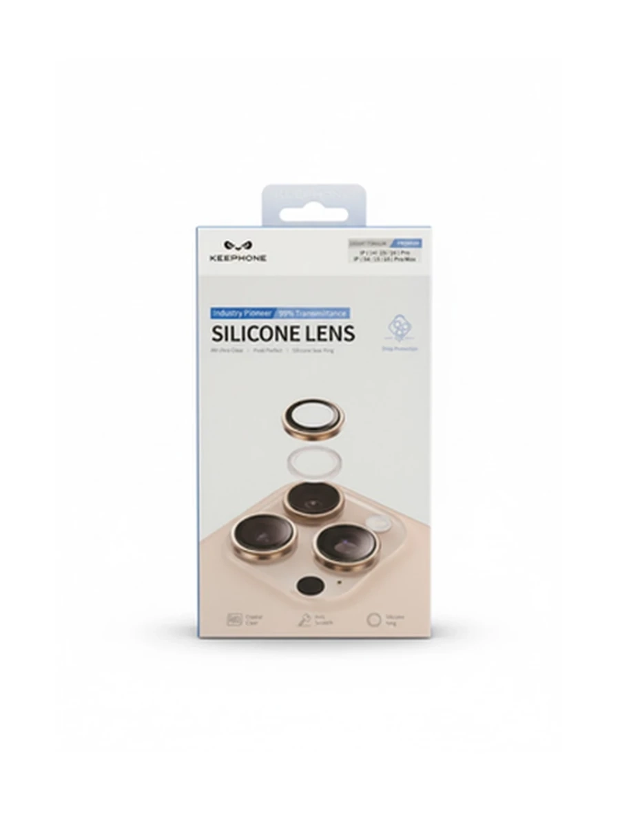 Защитное стекло на Камеру KEEPHONE KP-SPL 013 SILICONE LENS Iphone 16Pro/16Pro M (Desert Tita)