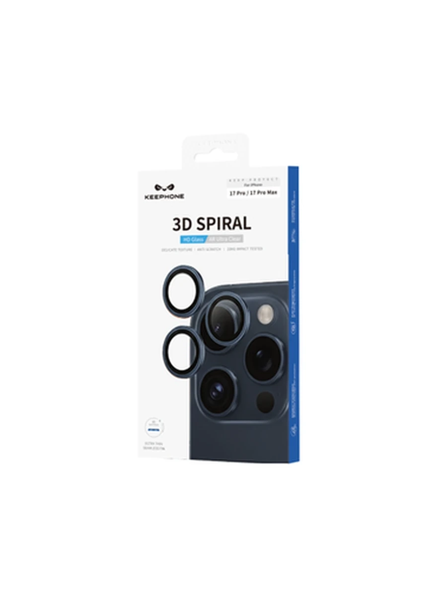 Защитное стекло на Камеру KEEPHONE KP-SPL010 3D SPIRAL phone iP17 Pro/17 Pro Max (Deep Blue)