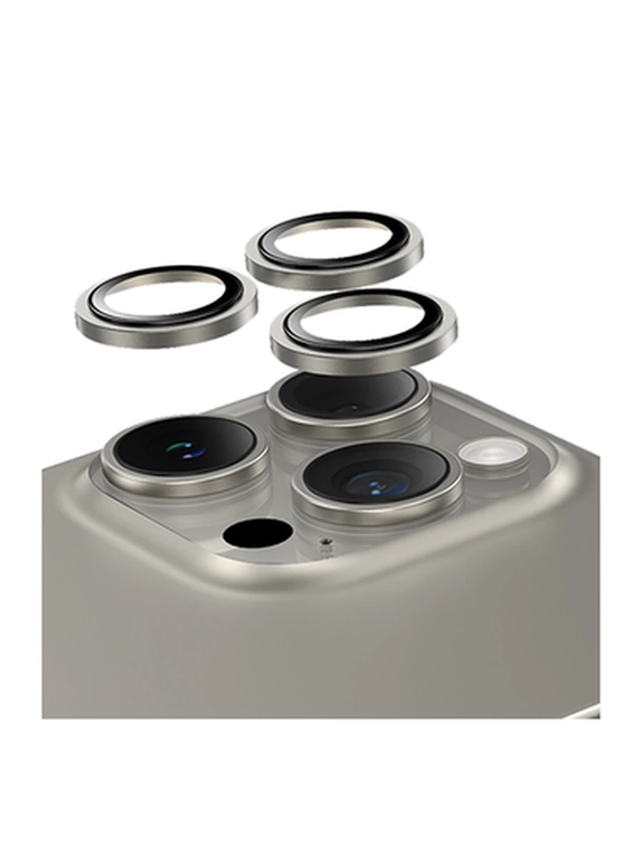 Защитное стекло на Камеру KEEPHONE KP-SPL008 CALVIN  CAMERA LENSIphone 16Pro/16Pro M (NATURAL TITAN)