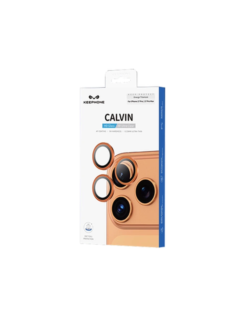 Защитное стекло на Камеру KEEPHONE KP-SPL008 CALVIN  CAMERA LENSIphone 17Pro/17Pro M (Cosmic Orange)