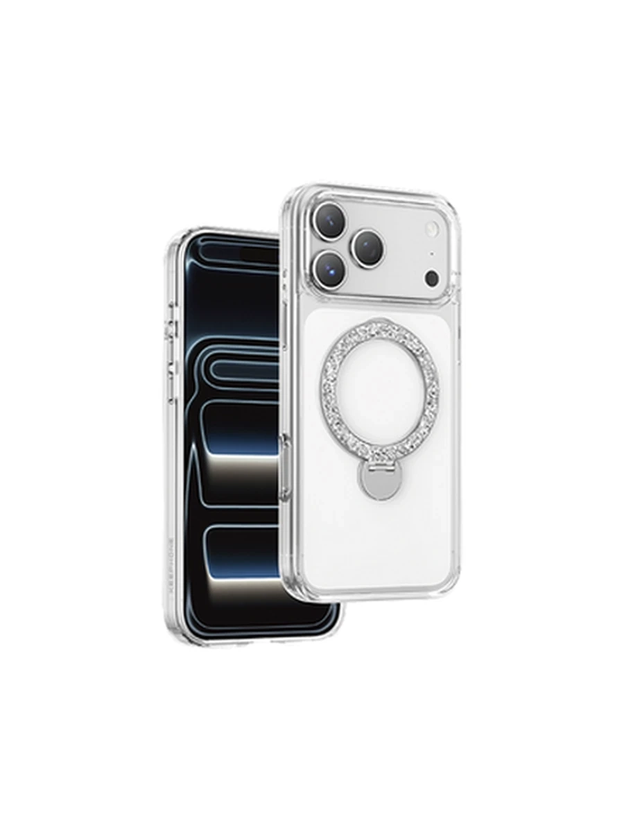 Чехлы KEEPHONE KP-MC0222 SHINERING MagSafe Iphone 17Pro (Clear)