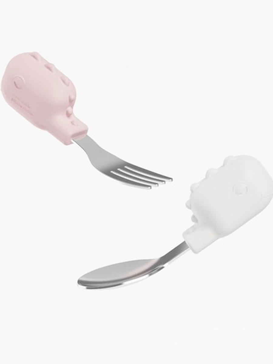 Heorshe Tiny Spoon Fork Set White (набор вилка/ложка)