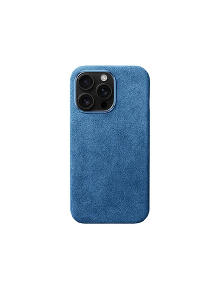 Чехол YTF-Carbon MagSafe(Big Hole Ring) Alcantara Iphone 16Pro Max Blue