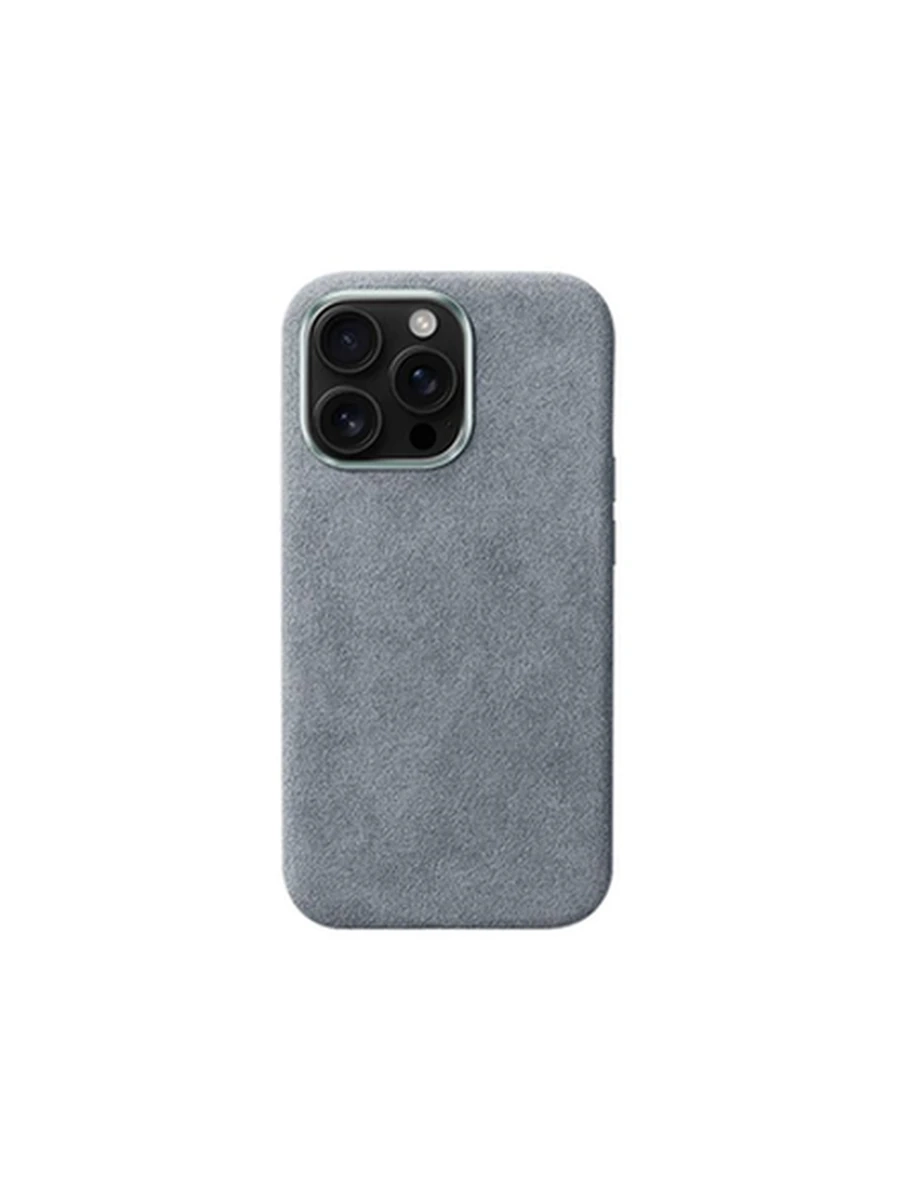 Чехол YTF-Carbon MagSafe(Big Hole Ring) Alcantara Iphone 16Pro Gray