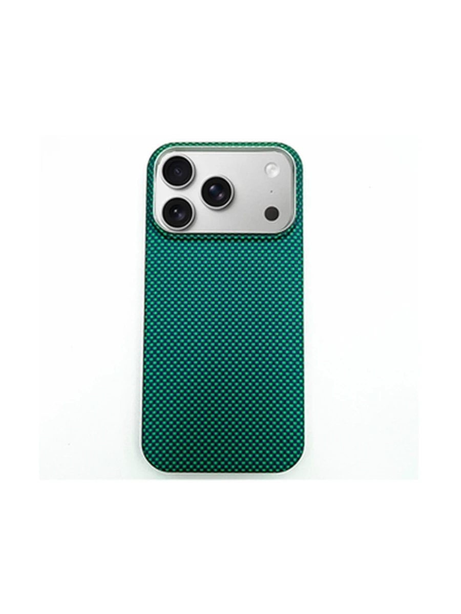 Чехол KEVLAR Tactile Woven  Iphone 17Pro PLAIN GREEN(0.8MM)ULTRA-SLIM