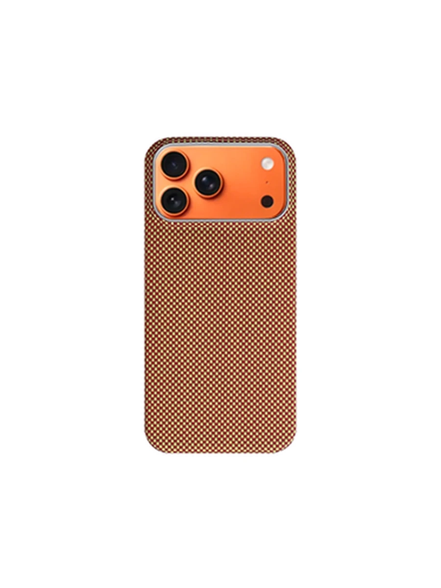 Чехол KEVLAR Tactile Woven  Iphone 17Pro PLAIN ORANGE(0.8MM)ULTRA-SLIM