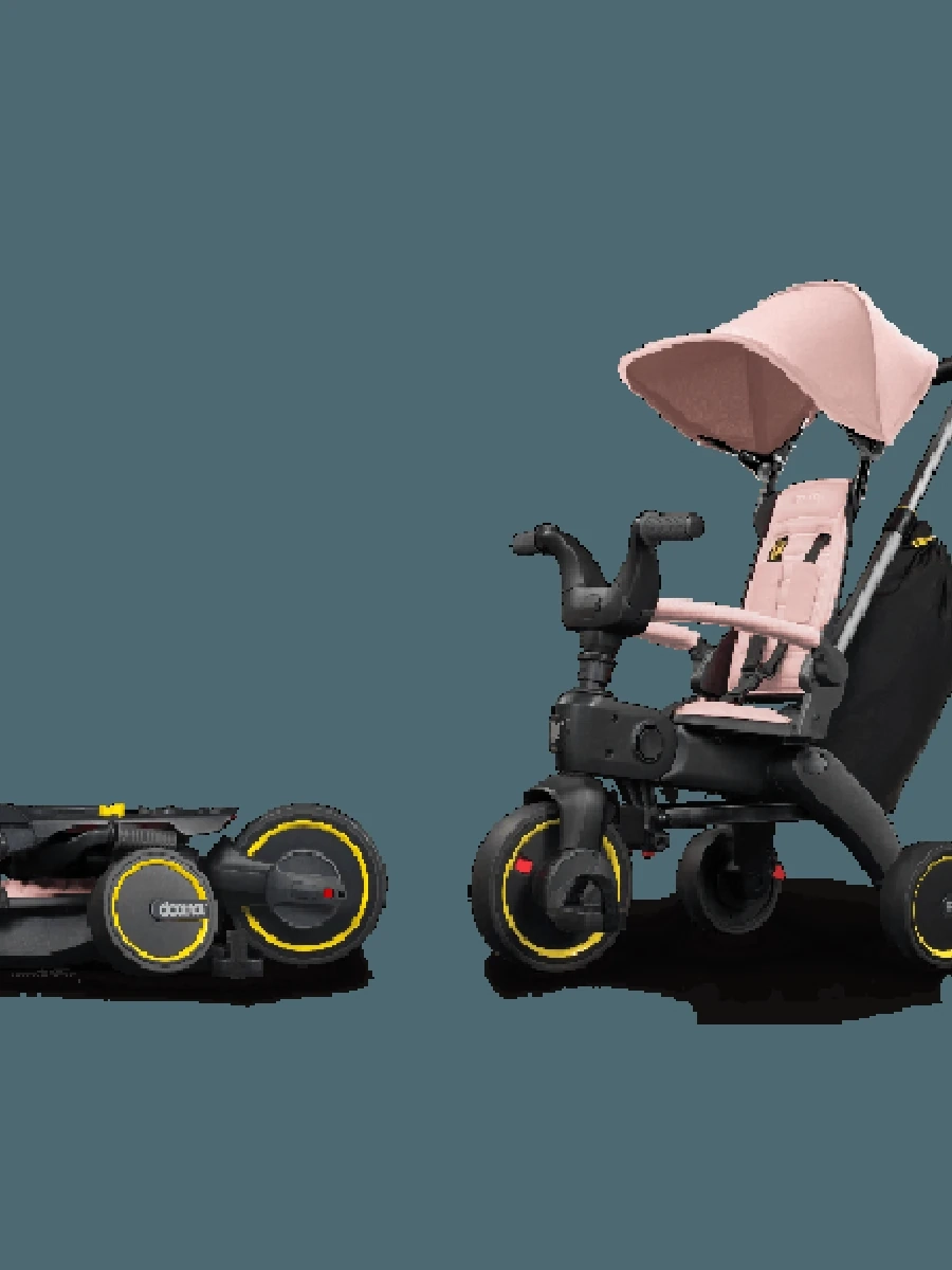 Складной трехколесный велосипед Doona Liki Trike S3 Blush Pink