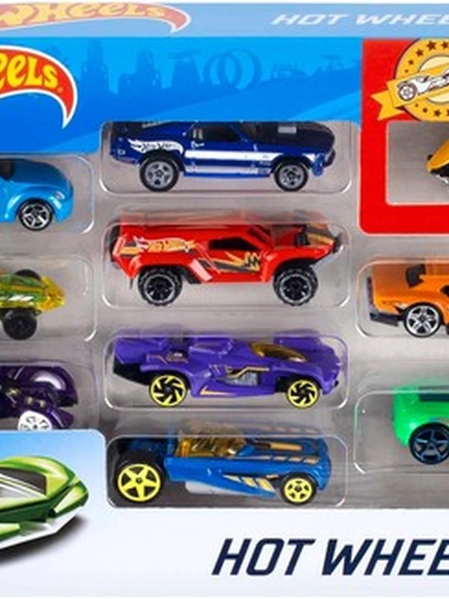 Базовые машинки "Подарочный набор 10 машинок" Hot Wheels 54886